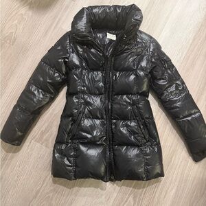 SAM Shiny Black Puffer Coat